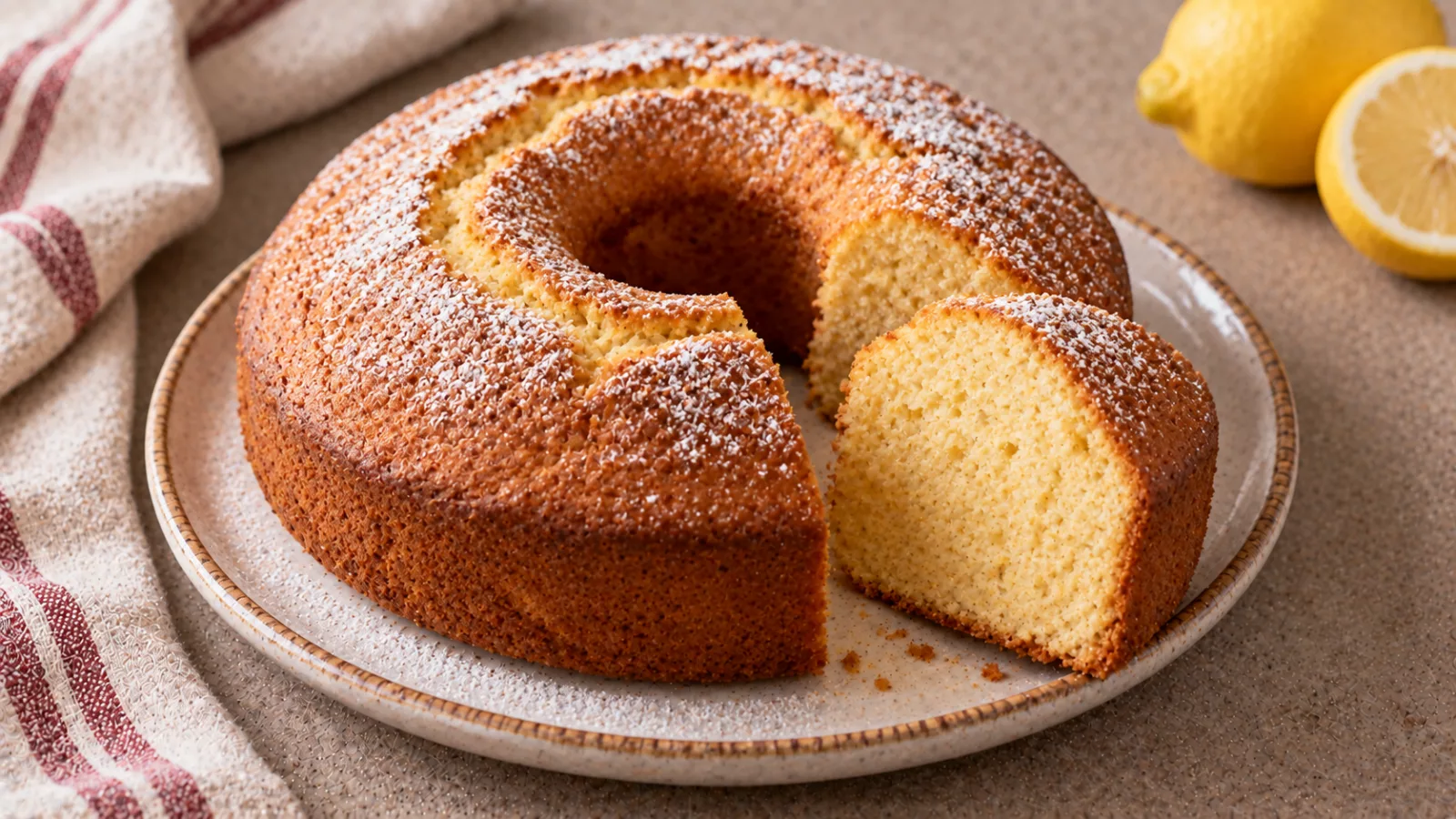 Ciambellone al latte e limone