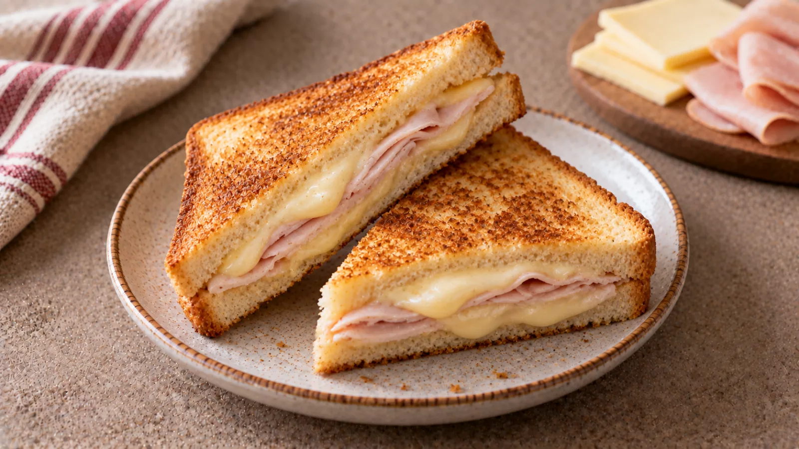 Toast con tacchino e formaggio