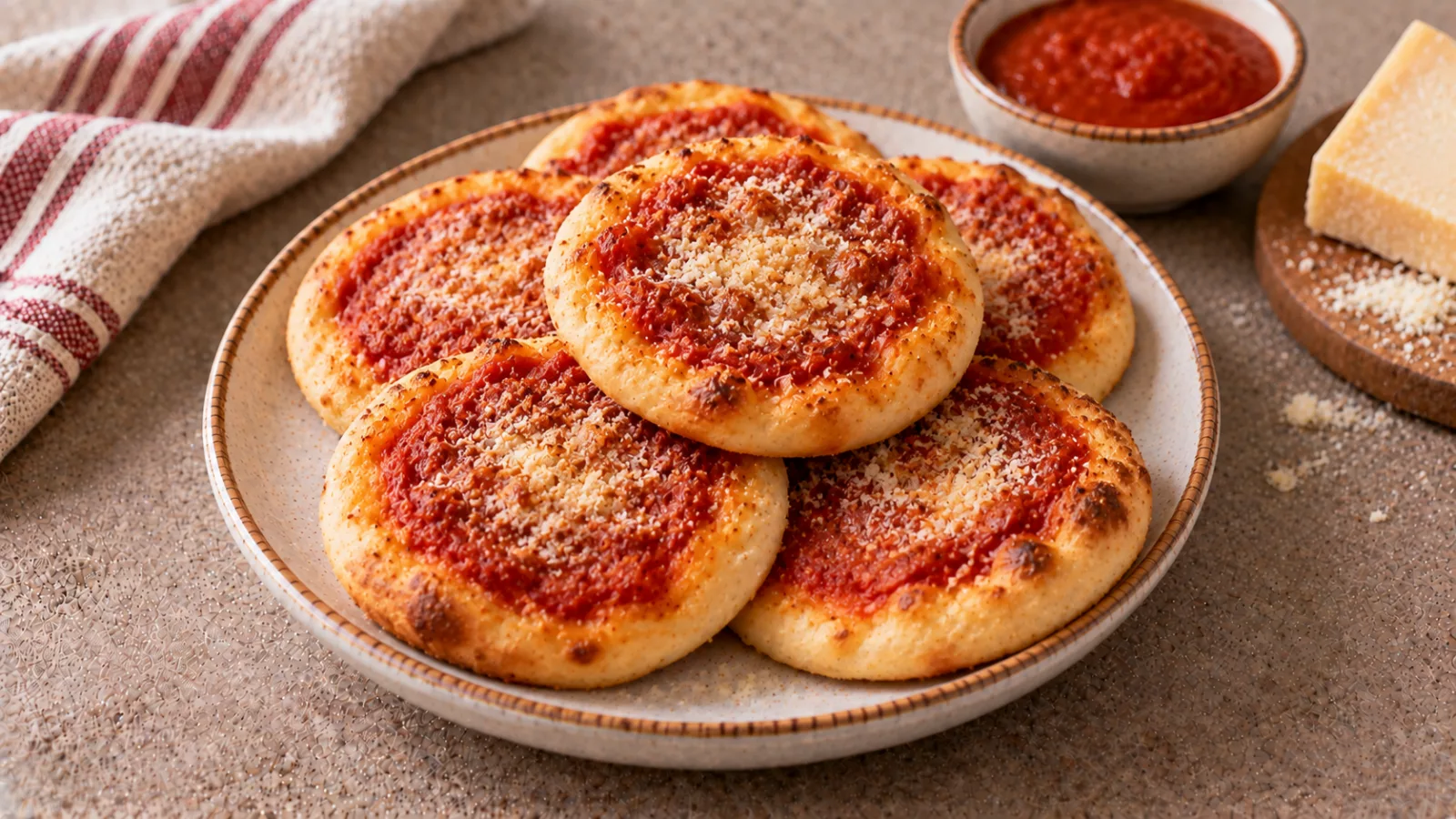 Pizzette rosse al forno