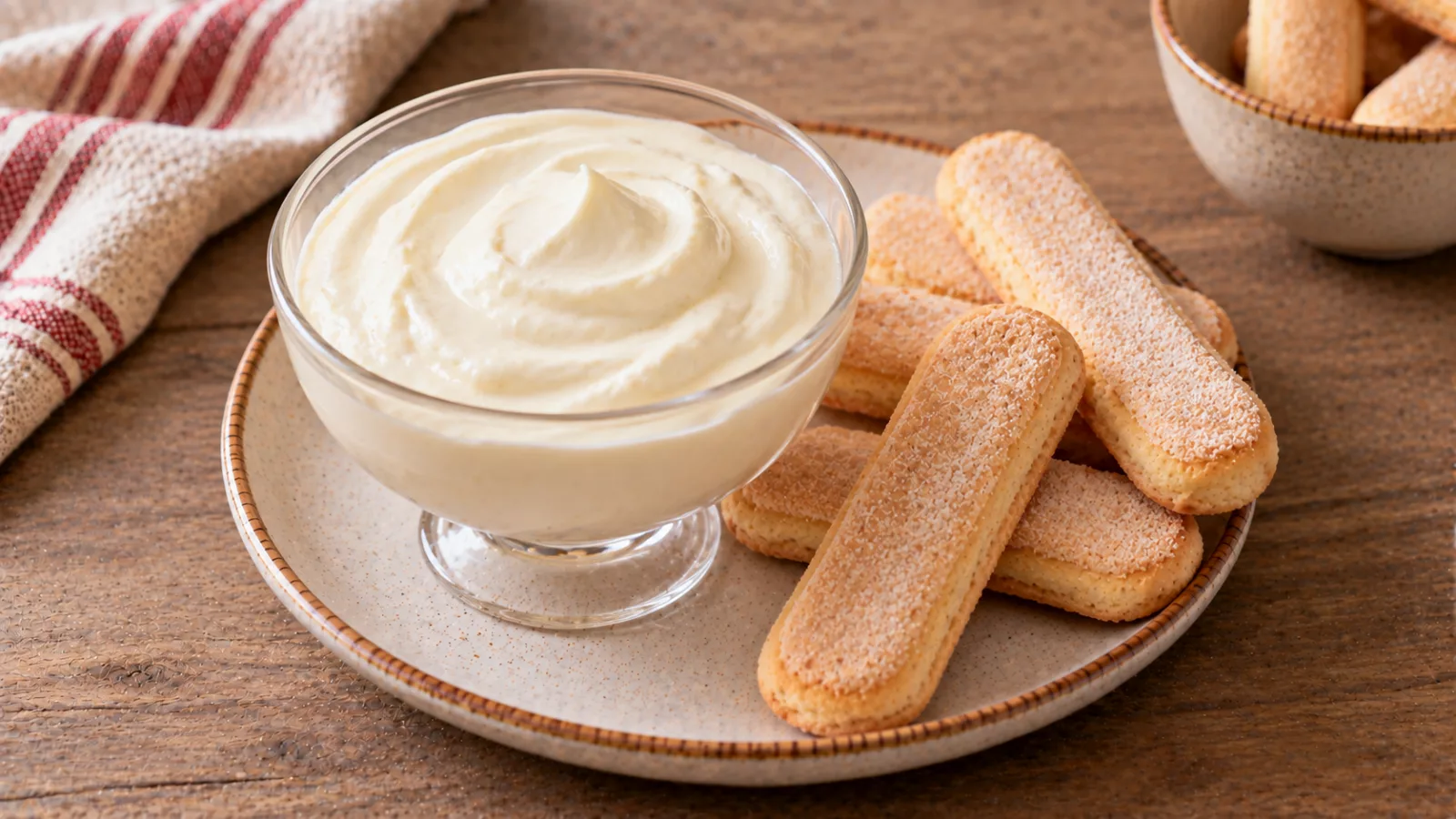 Savoiardi con crema di yogurt e mascarpone