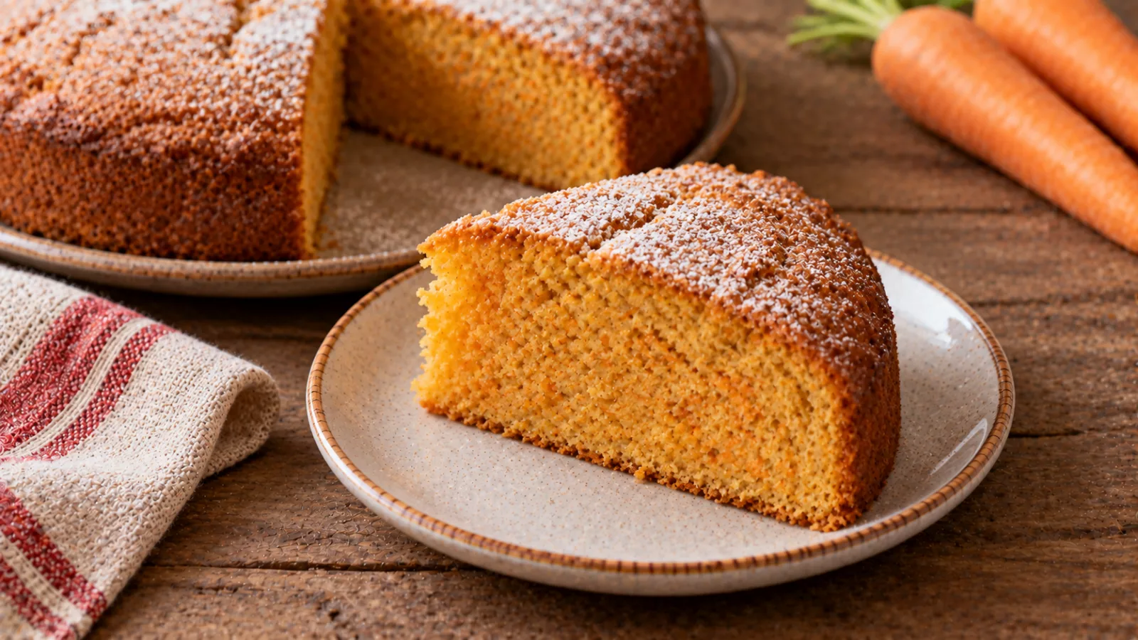Torta morbida di carote