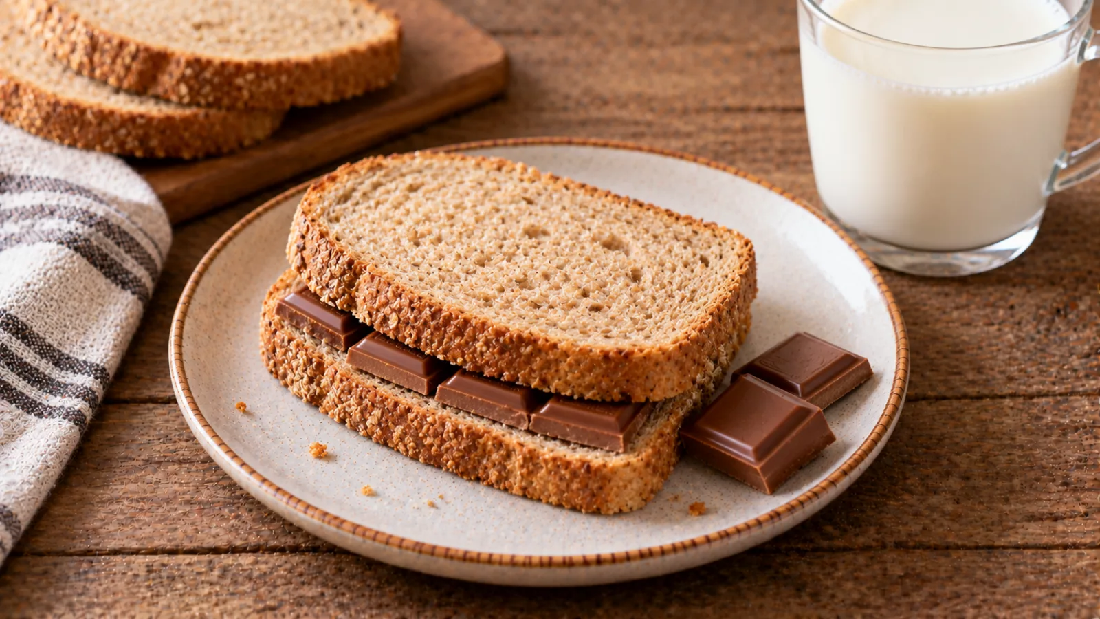 Pane e cioccolato con latte