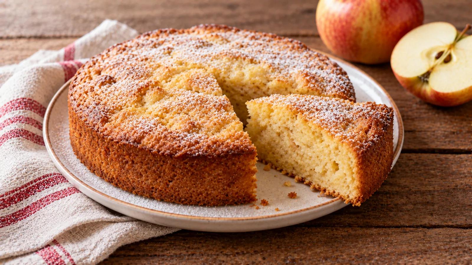 Torta di mele grattugiate