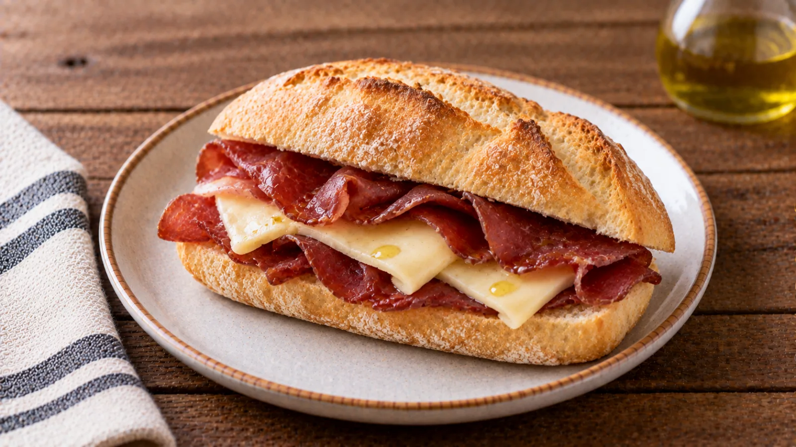 Panino con bresaola e fontina