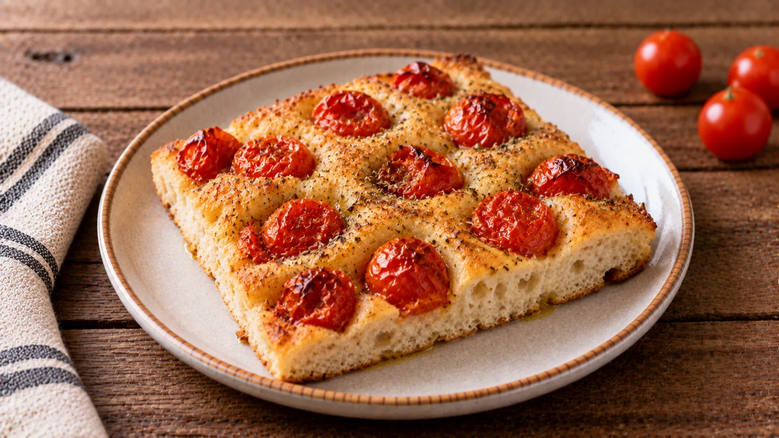 Focaccia con pomodorini