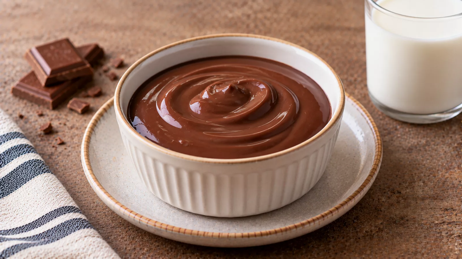 Budino al cioccolato con latte