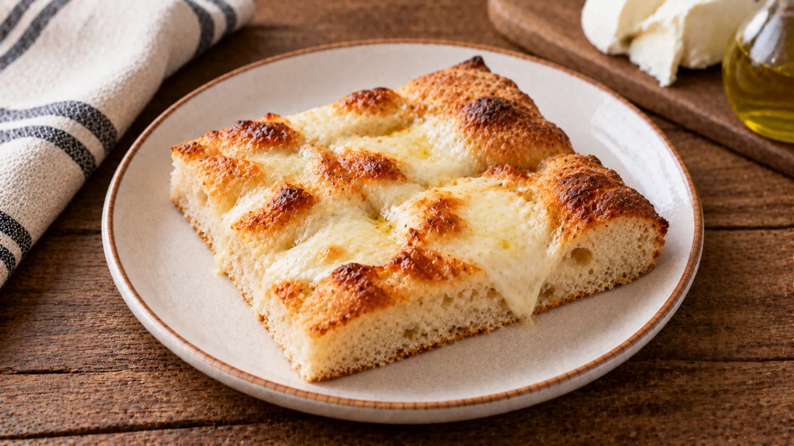 Pizza bianca con mozzarella