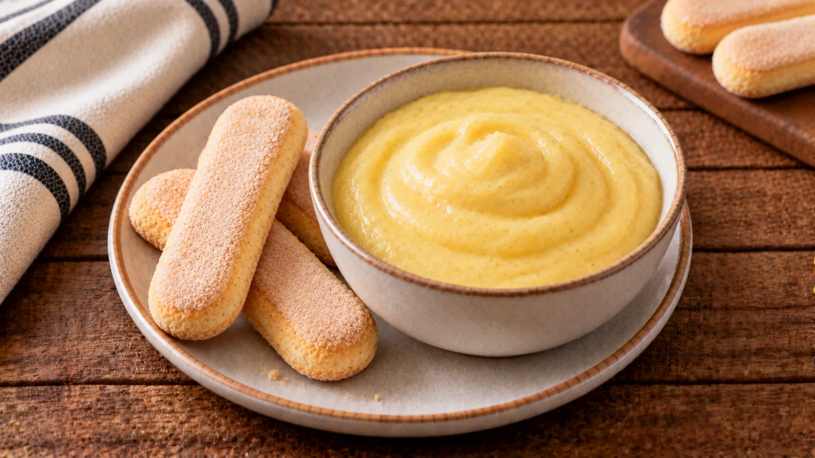 Crema pasticcera con savoiardi