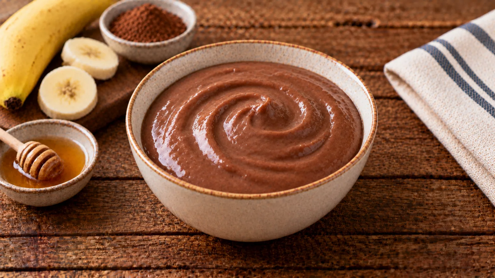 Crema di banana e cacao dolce