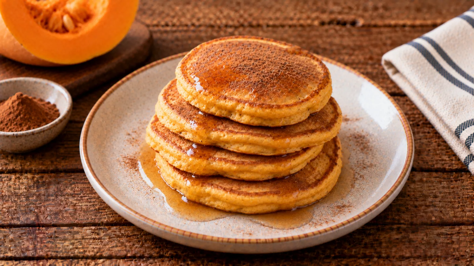 Pancake alla zucca e cannella